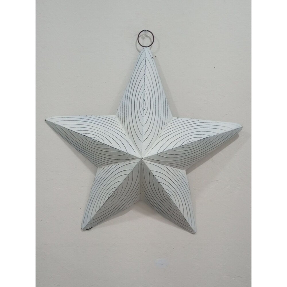 Distressed Metal Barn 3D Star, 21"